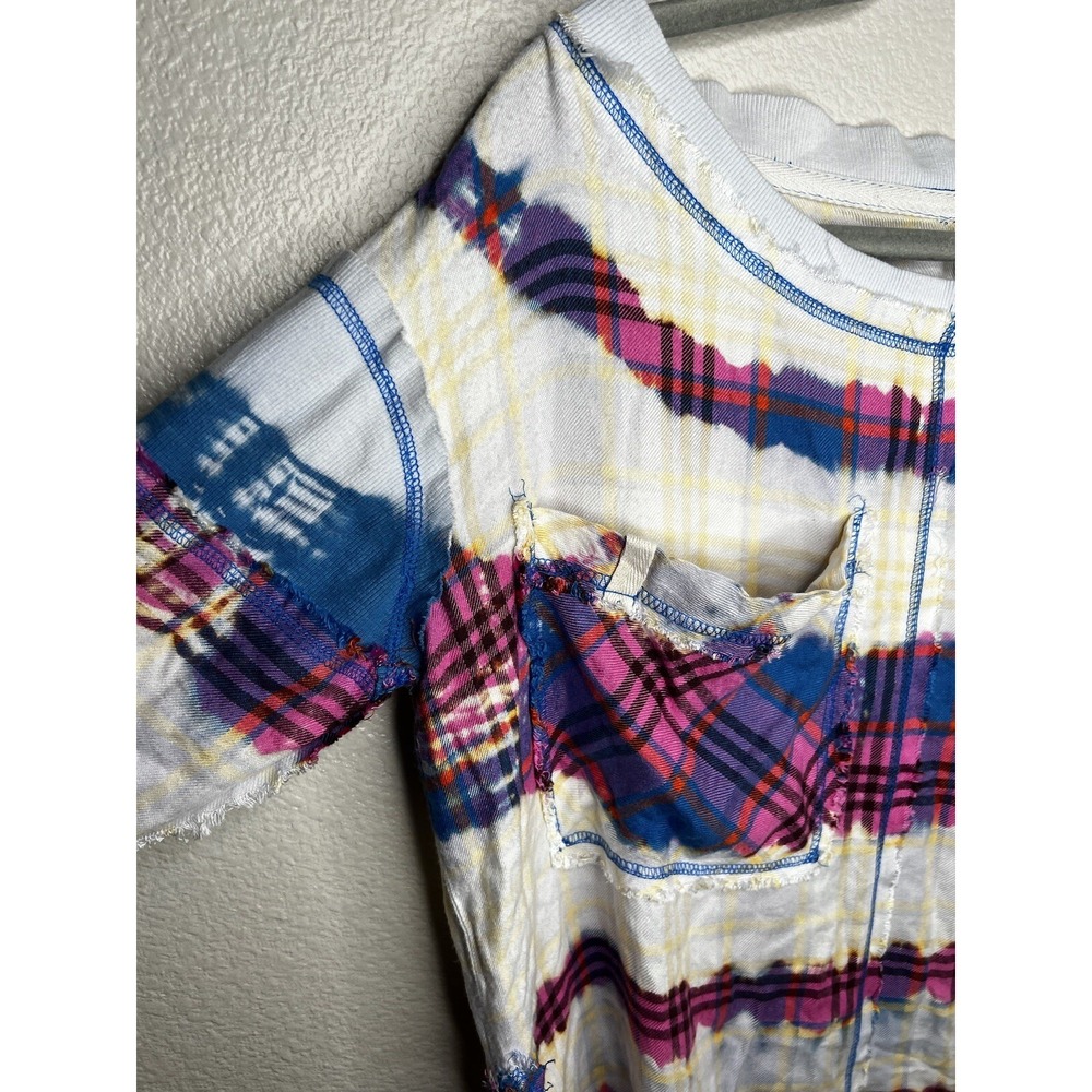 Free People All Intimately Fresh In Flannel Plaid Multicolor Pullover XS Comfort - Picture 4 of 8